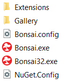 Unziped Bonsai release with config