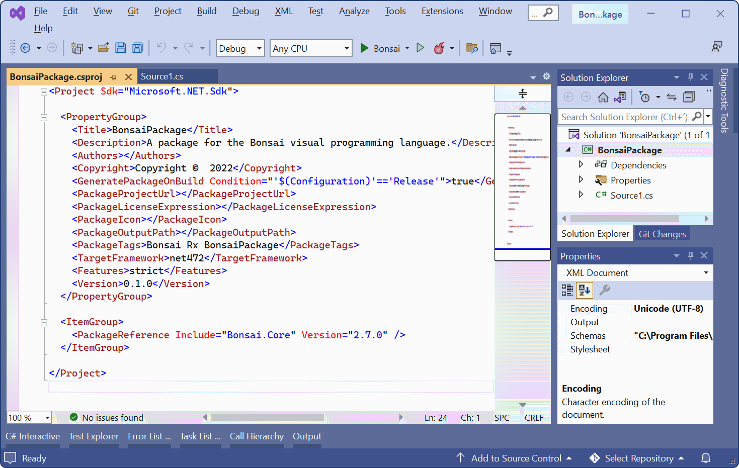 Inspecting the package metadata